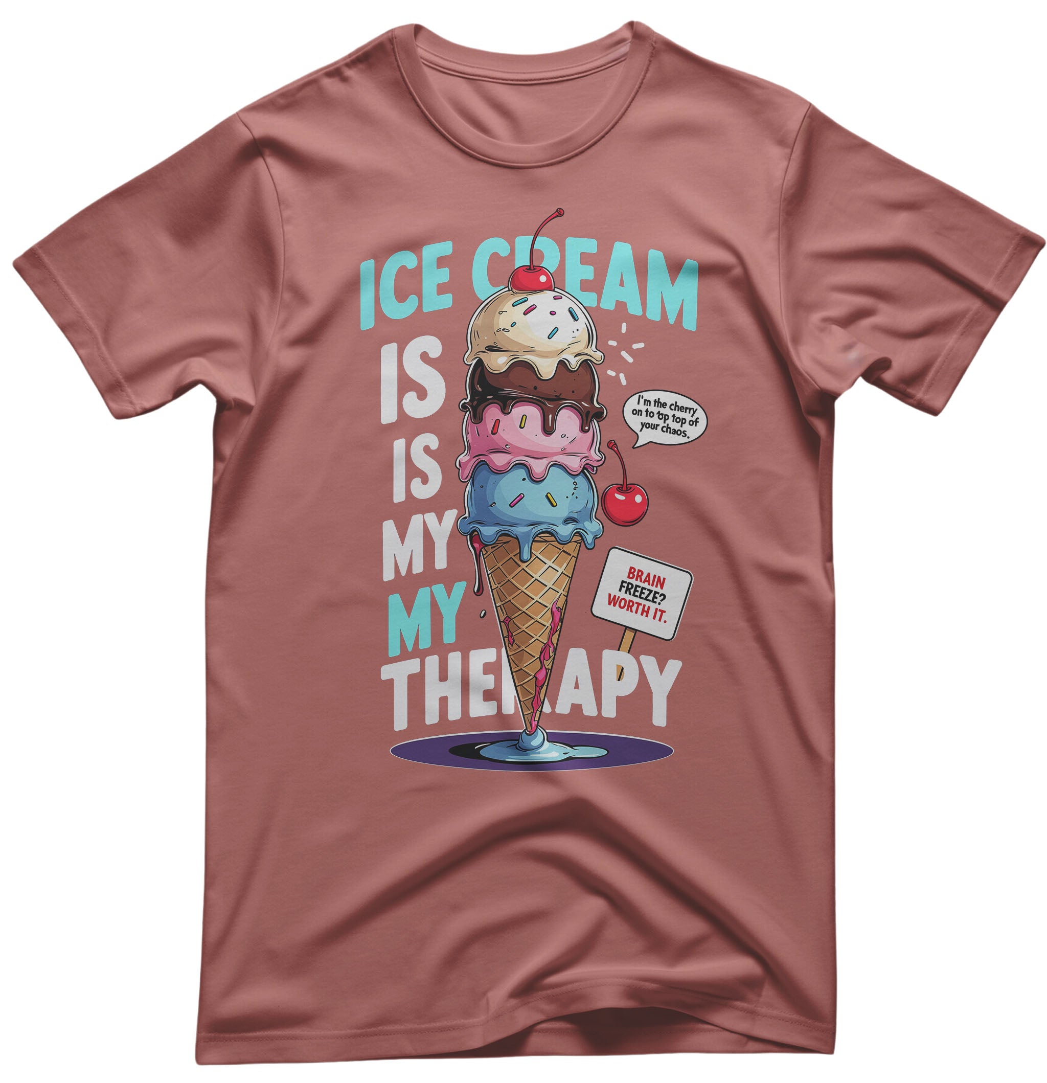 "Ice Cream Is My Therapy Tee - Food Humor Apparel | Memez Store"