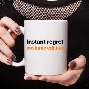 “Funny regret coffee mug with sarcastic design”