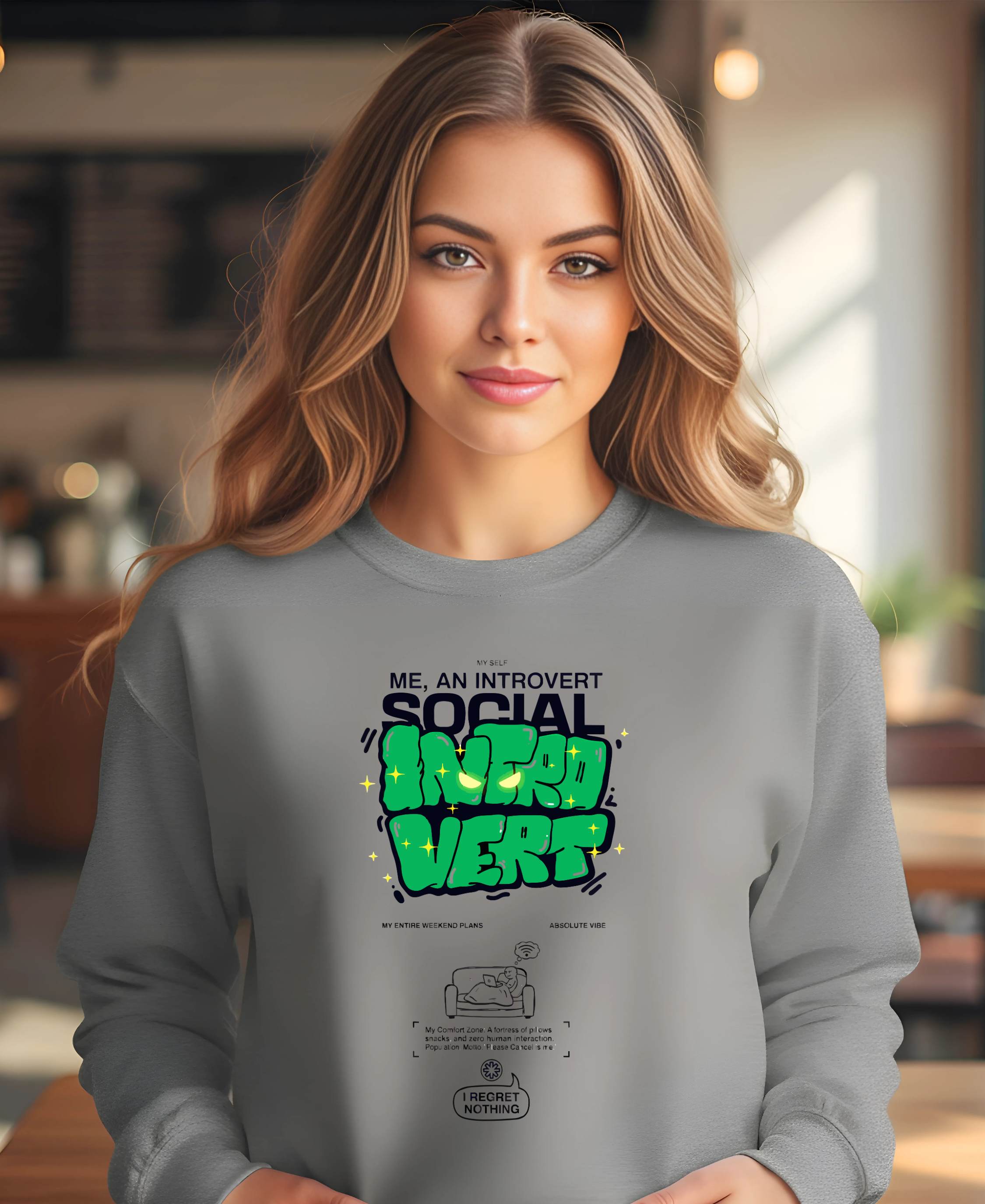 Unisex cozy Introvert Edition crewneck sweater