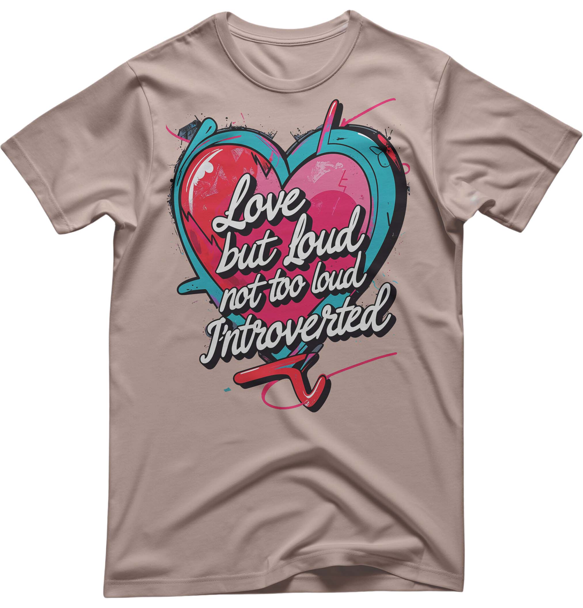 Introvert Funny T-Shirt - Love Me Loud (Not Too Loud) | Memez Store