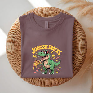 Jurassic Snacks Dinosaur Pun Graphic T-Shirt