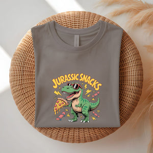 Jurassic Snacks Dinosaur Pun Graphic T-Shirt