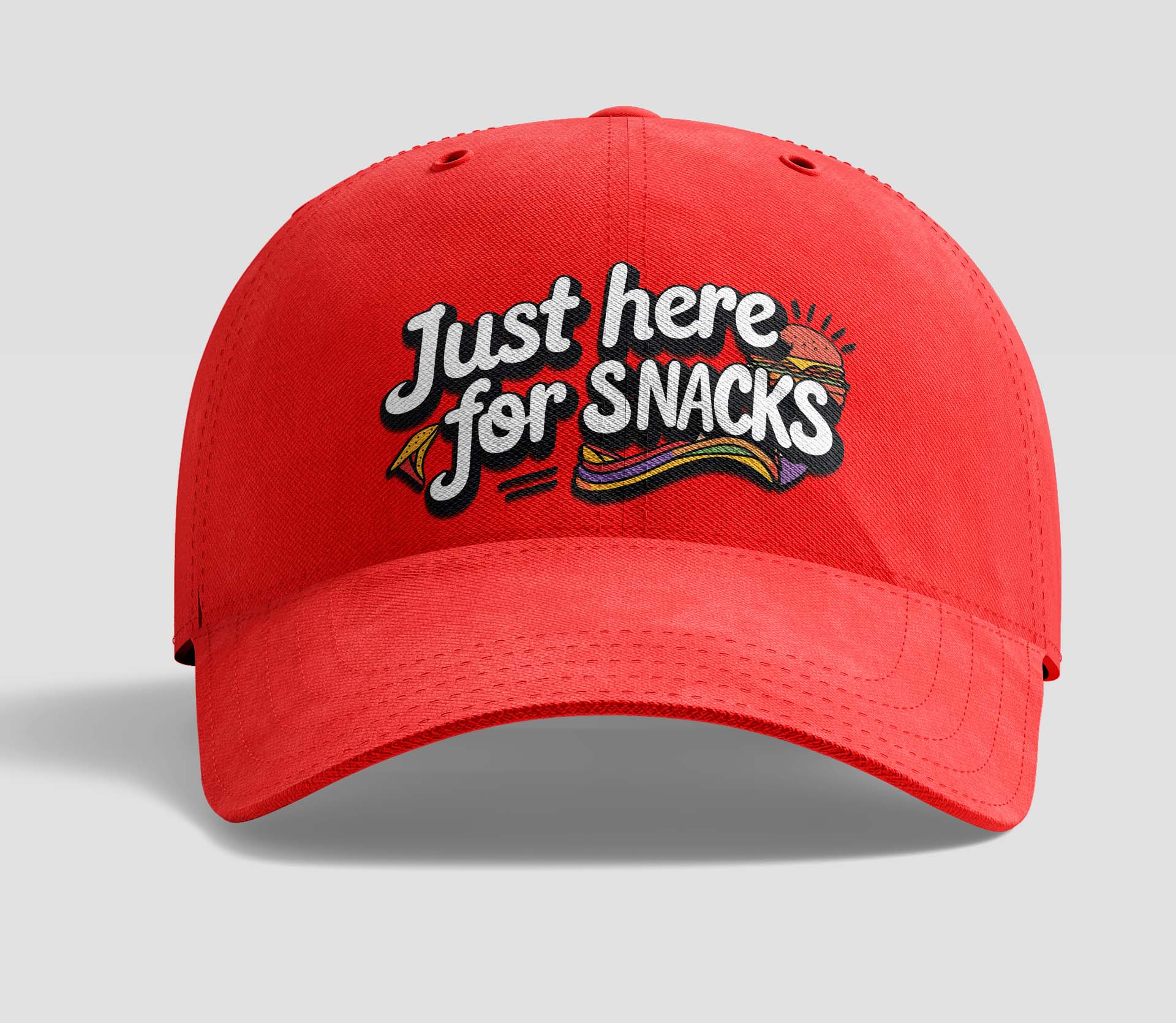 Just Here For Snacks Funny Cap By Memez Store