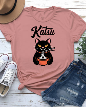 Unisex t-shirt featuring humorous Japanese noodle design