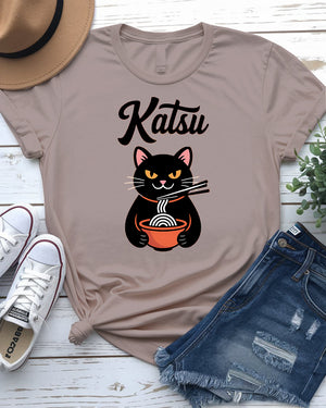 Unisex t-shirt featuring humorous Japanese noodle design