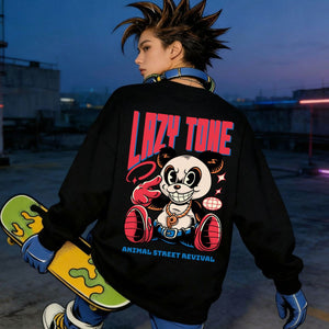 Lazy Tone streetwear crewneck sweatshirt front view