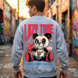 Lazy Tone streetwear crewneck sweatshirt front view