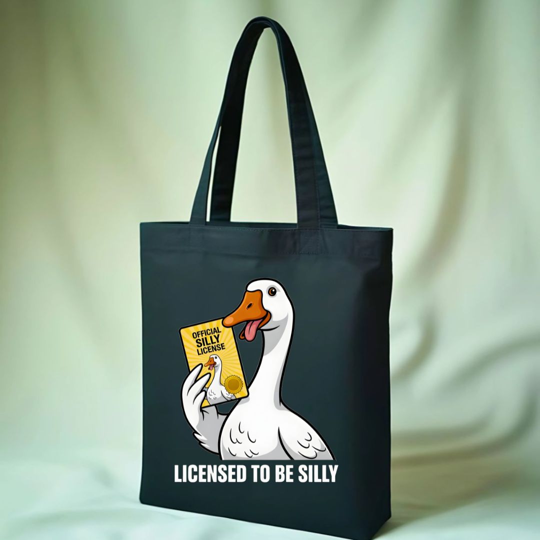 License To Be Silly Tote Bag with official meme design