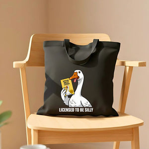 License To Be Silly Tote Bag with official meme design