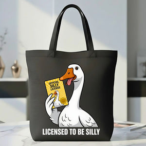 License To Be Silly Tote Bag with official meme design