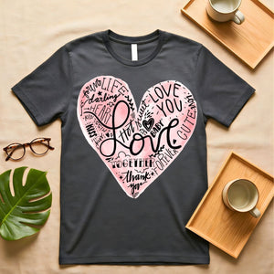Heart design t-shirt in a soft cotton unisex fit