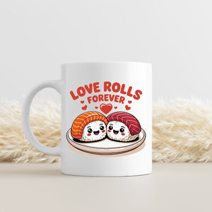 Love Rolls Sushi Lovers Funny Mug By Memez Store