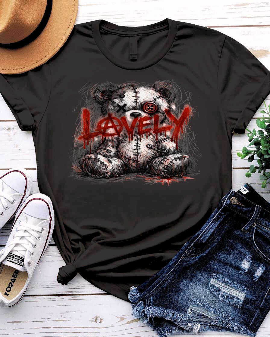 Lovely Streetwear t-shirt with modern typography graphic on oatmeal