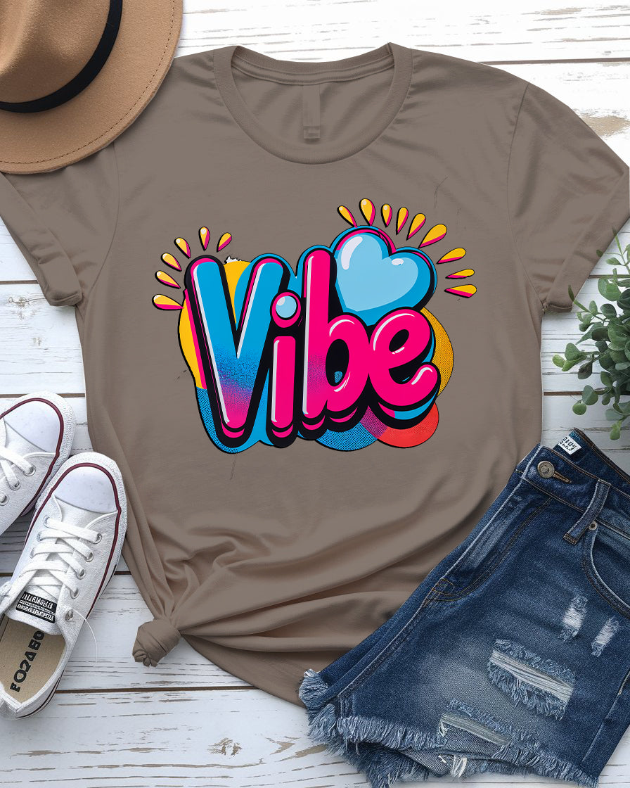 Love vibes tee in black with bold typography