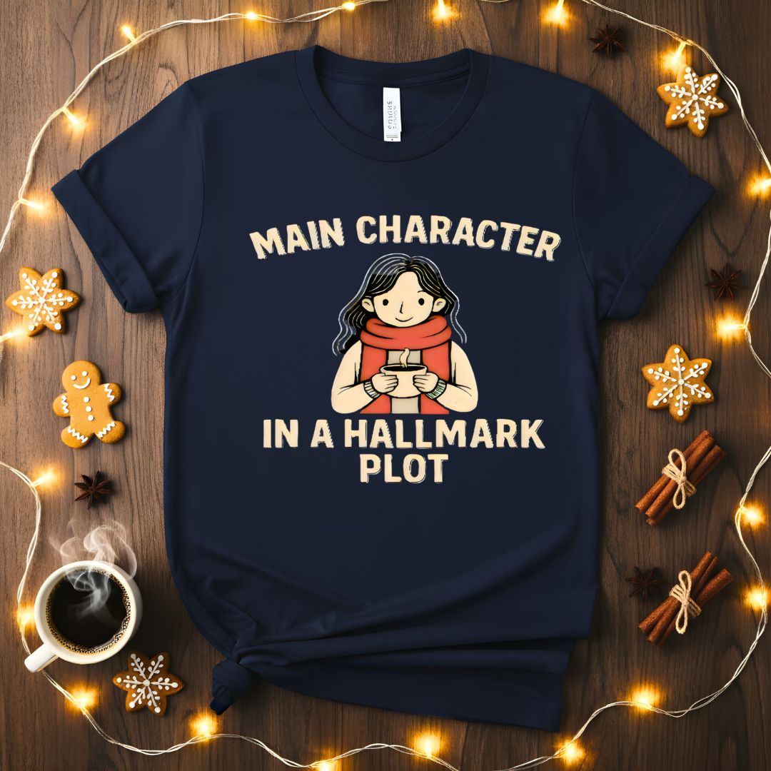 Main Character In A Hallmark Plot Funny T-Shirt