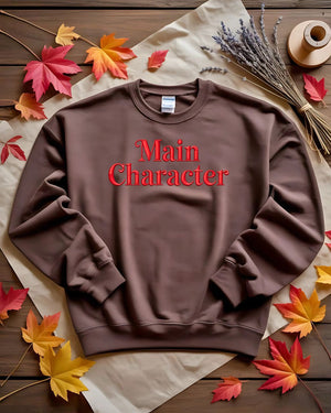 Funny meme embroidered main character crewneck