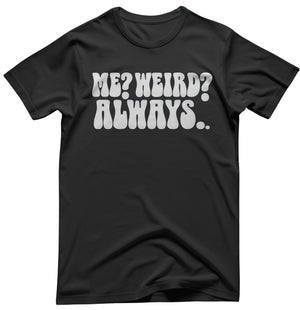 Typographical graphic tee embracing individuality and humor