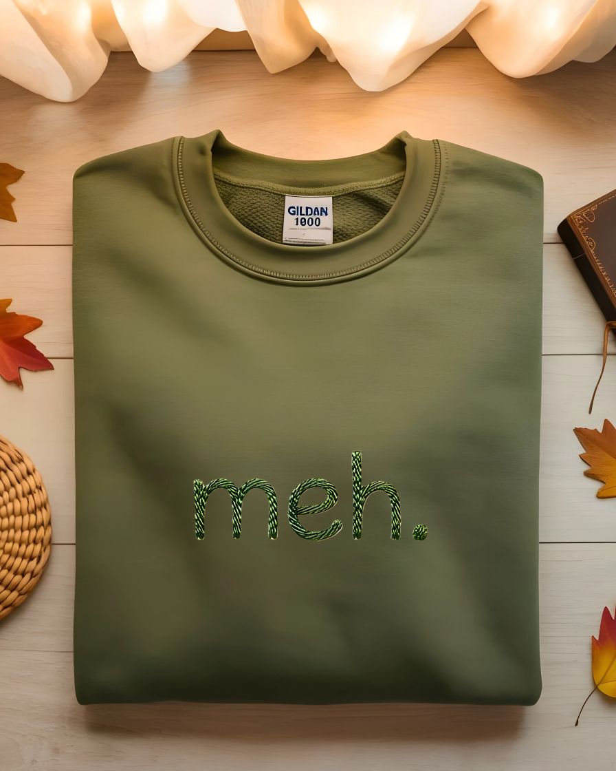 Meh. embroidered sweatshirt Memez Store