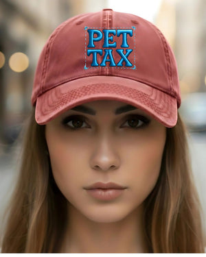 Pet Tax embroidered cap unisex adjustable strap