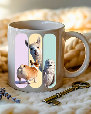Memez Store Animal Collage Mug 11oz & 15oz”