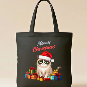 Merry Christmas Tote Bag with classic holiday design