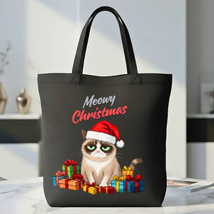 Merry Christmas Tote Bag with classic holiday design