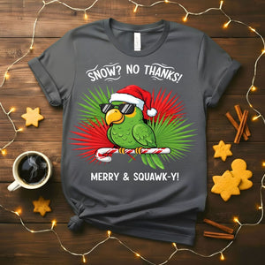 Merry Sqwaukky Christmas funny bird pun t-shirt