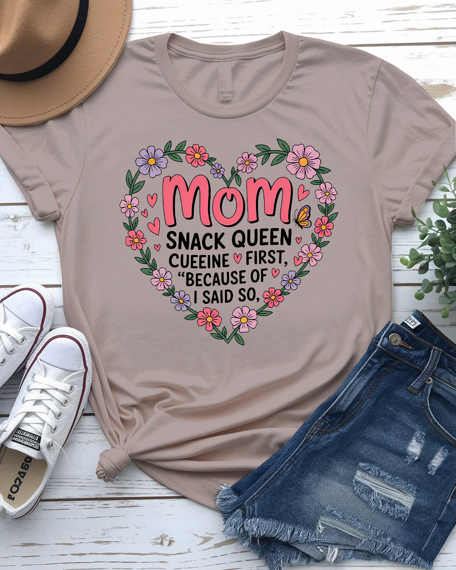 MoM Snack Queen – Funny Meme Tee by Memez Store
