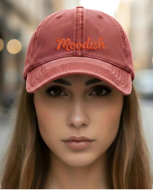 “Funny moodish embroidered cap unisex streetwear