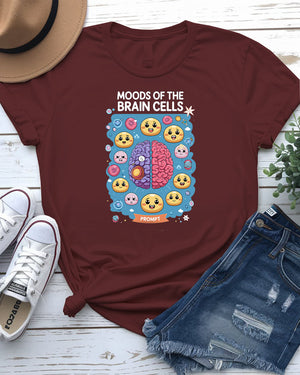Moods of Brain Cells Funny Meme Tee by Memez Store