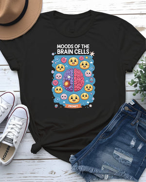 Moods of Brain Cells Funny Meme Tee by Memez Store