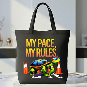 My Place My Rules Tote Bag with bold sassy text