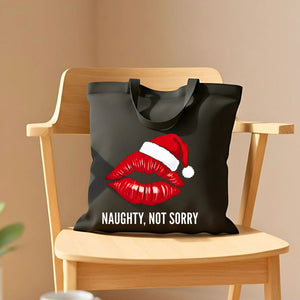 Naughty Not Sorry Funny Sassy Tote Bag