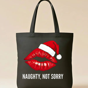 Naughty Not Sorry Funny Sassy Tote Bag