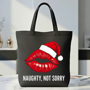 Naughty Not Sorry Funny Sassy Tote Bag