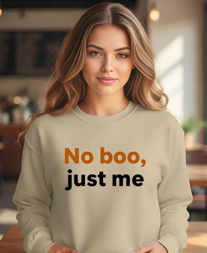 Unisex spooky season sweatshirt with meme-inspired text