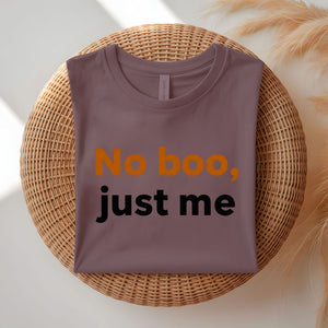 No Boo Just Me funny introvert halloween t-shirt