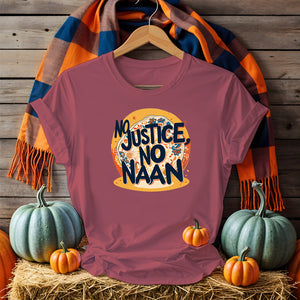 Bold unisex political tee with naan pun