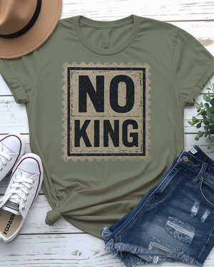 No King Funny Meme Tee – Bold Typography Unisex Shirt by Memez Store