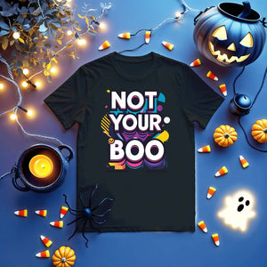 Not Your Boo funny Halloween meme shirt on model