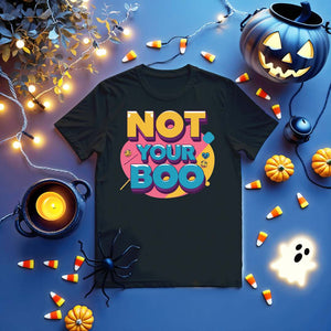 Not Your Boo funny Halloween tee with ghost meme