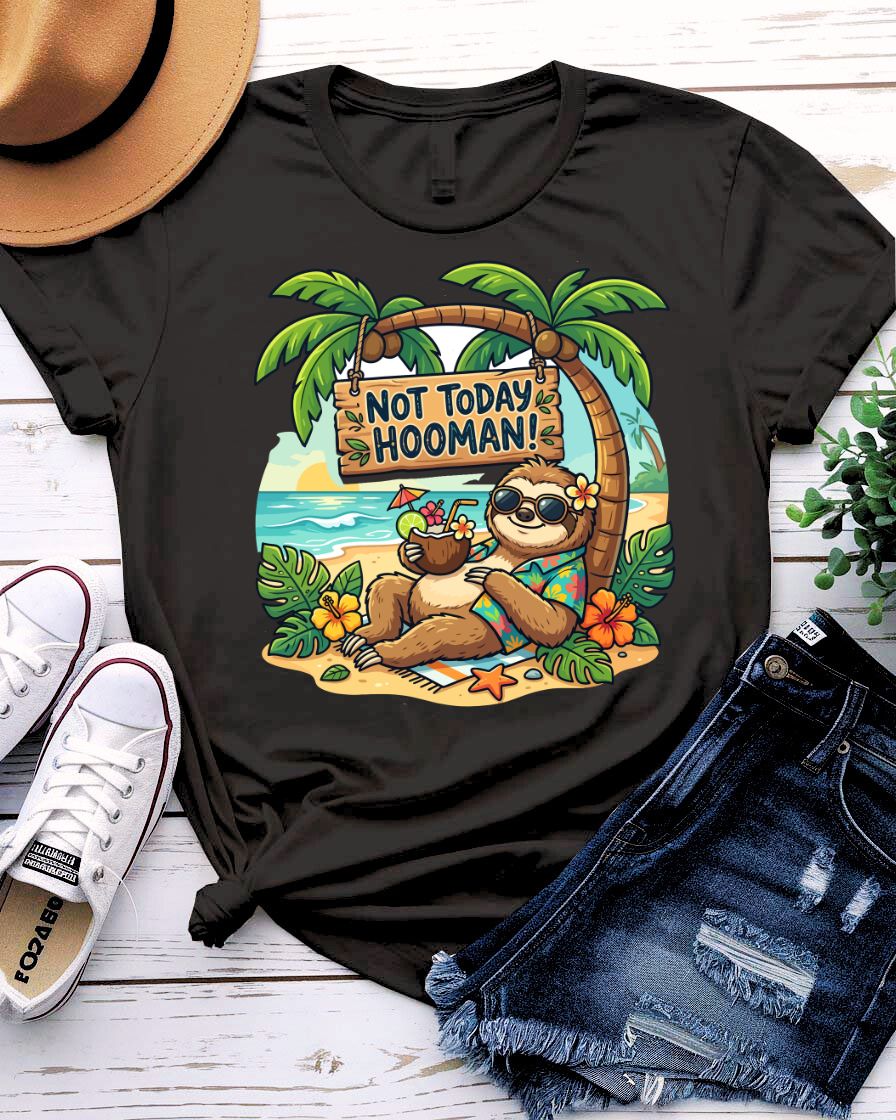 Not today hooman summer tee unimpressed cat meme graphic