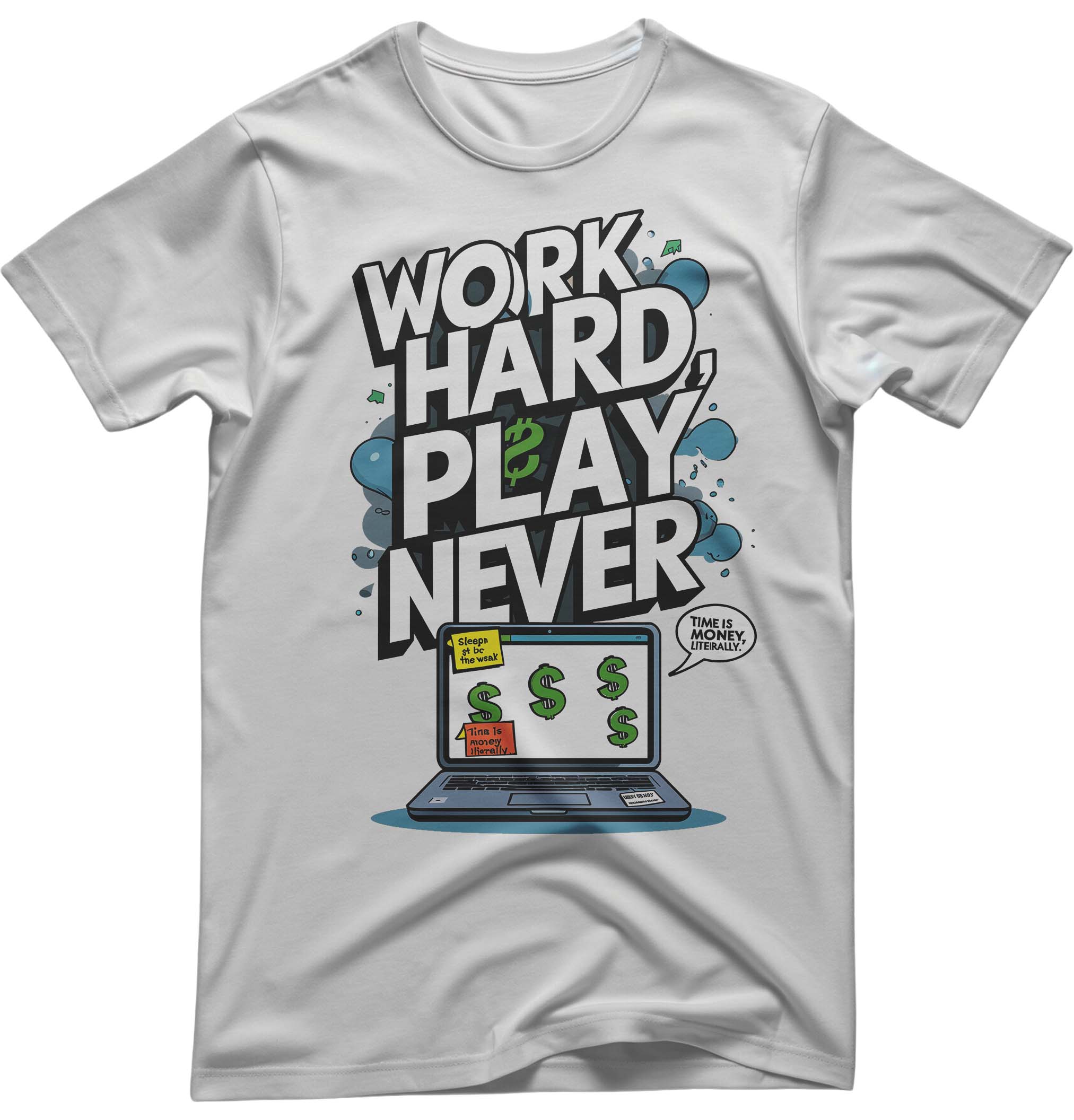 Online Business Meme Unisex Tee - Work Hard Play Never | Memez Store