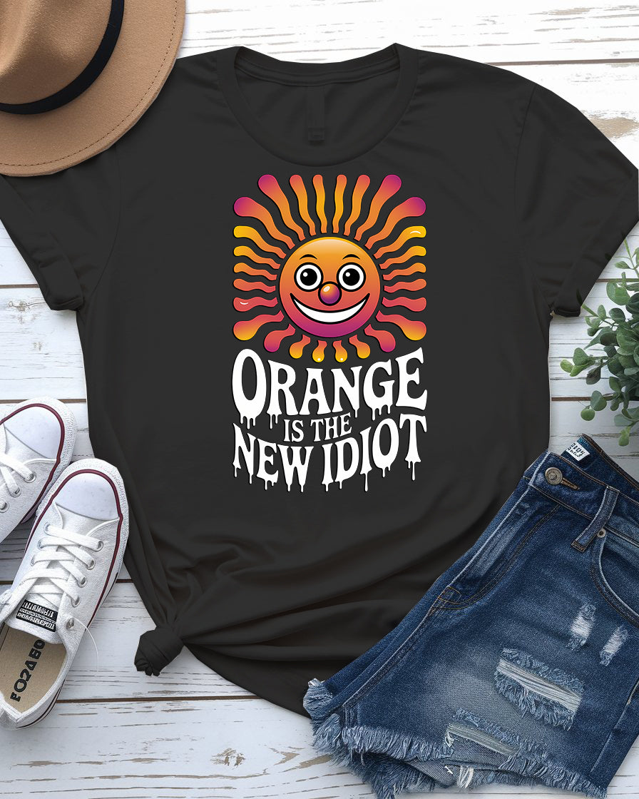 Orange Is the New Idiot Tee – Satirical Pop Culture Shirt"