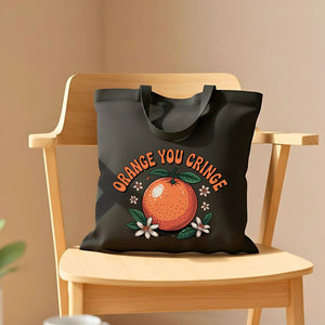 Orange You Cringe funny tote bag by Memez Store