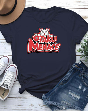 Funny anime cat T-shirt for otakus