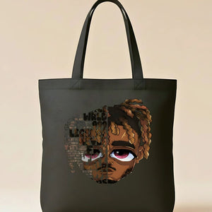 Parody Face Meme Tote Bag with This is Fine dog design