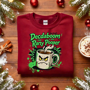 Party Popper Christmas meme sweatshirt, funny holiday humor sweatshirt, cozy festive unisex sweatshirt for Christmas 2025, meme funny Christmas outfit for men and women, holiday party wear.