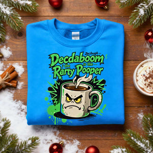 Party Popper Christmas meme sweatshirt, funny holiday humor sweatshirt, cozy festive unisex sweatshirt for Christmas 2025, meme funny Christmas outfit for men and women, holiday party wear.