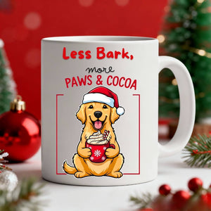 Paws & Cocoa Coffee Mug β cute Christmas meme mug with cat and dog design, cozy ceramic cup for animal lovers by Memez.Store